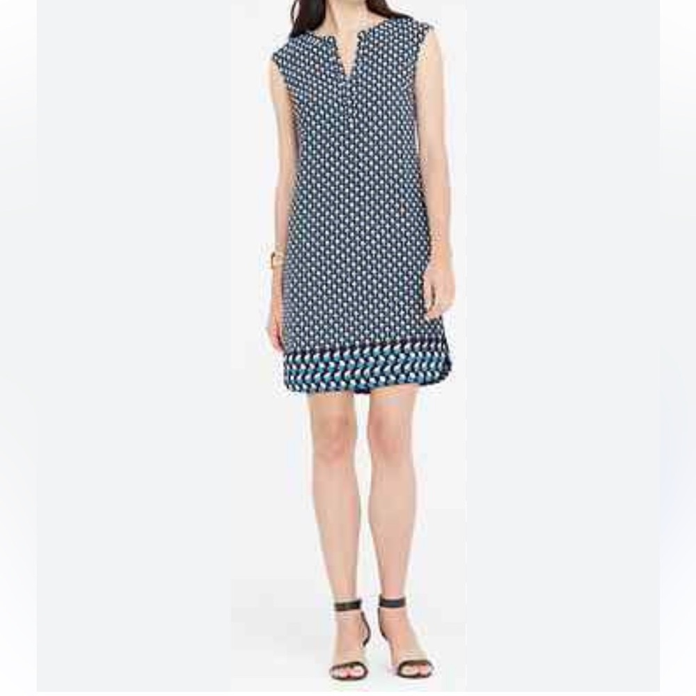 Ann Taylor Foulard Border Print mini Dress M